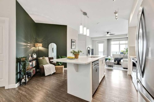 2310-3727 Sage Hill Drive Nw, Calgary, AB - Indoor Photo Showing Kitchen With Stainless Steel Kitchen With Upgraded Kitchen