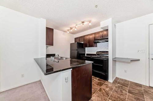 111-195 Kincora Glen Road Nw, Calgary, AB - Indoor Photo Showing Kitchen With Double Sink