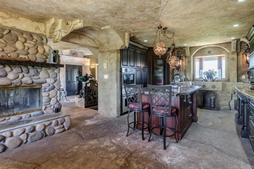 311068 Parkins Road West, Rural Foothills County, AB - Indoor Photo Showing Other Room With Fireplace