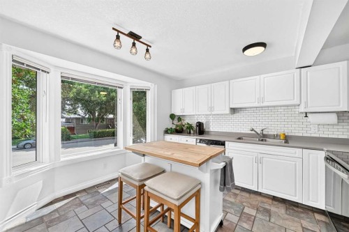 357 Regal Park Ne, Calgary, AB - Indoor Photo Showing Kitchen With Double Sink