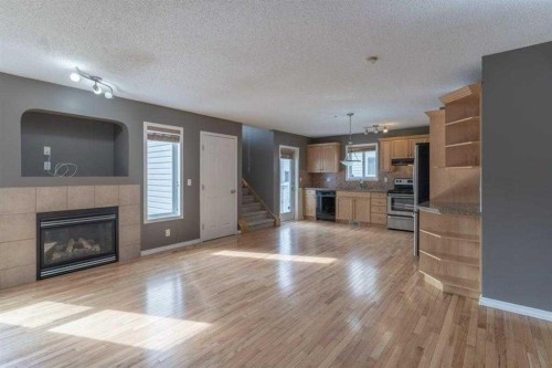 57 Royal Birch Crescent Nw, Calgary, AB - Indoor Photo Showing Living Room With Fireplace