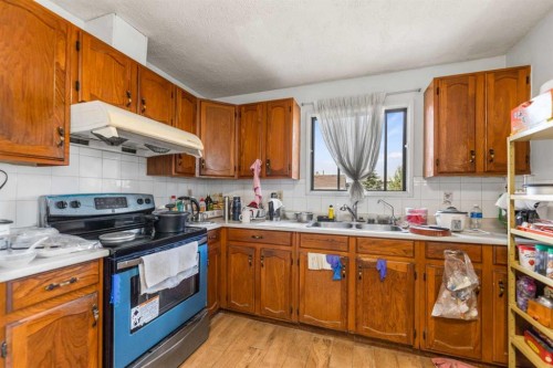 6772 Temple Drive Ne, Calgary, AB - Indoor Photo Showing Kitchen With Double Sink