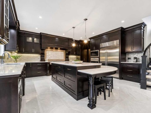 123 Aspen Summit Heath Sw, Calgary, AB - Indoor Photo Showing Kitchen With Upgraded Kitchen
