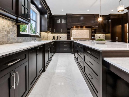 123 Aspen Summit Heath Sw, Calgary, AB - Indoor Photo Showing Kitchen With Upgraded Kitchen