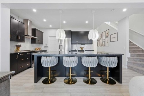 51 Setonstone Row Se, Calgary, AB - Indoor Photo Showing Kitchen With Upgraded Kitchen