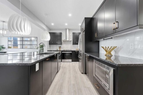 51 Setonstone Row Se, Calgary, AB - Indoor Photo Showing Kitchen With Stainless Steel Kitchen With Upgraded Kitchen