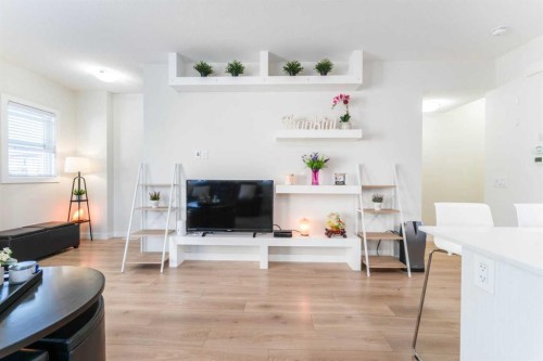 402-72 Cornerstone Manor Ne, Calgary, AB - Indoor Photo Showing Living Room