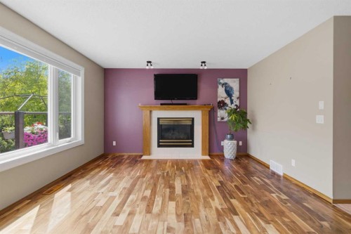 142 Riverview Circle Se, Calgary, AB - Indoor Photo Showing Living Room With Fireplace