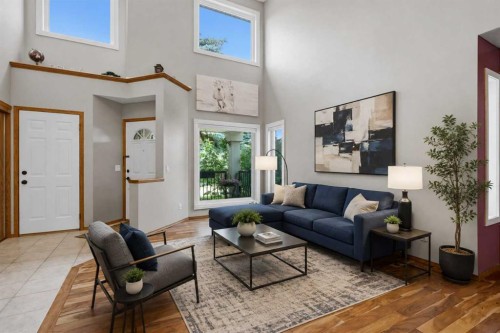 142 Riverview Circle Se, Calgary, AB - Indoor Photo Showing Living Room