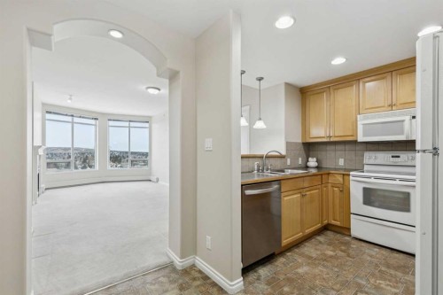 705-1726 14 Avenue Nw, Calgary, AB - Indoor Photo Showing Kitchen With Double Sink