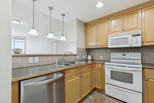 705-1726 14 Avenue Nw, Calgary, AB - Indoor Photo Showing Kitchen With Double Sink