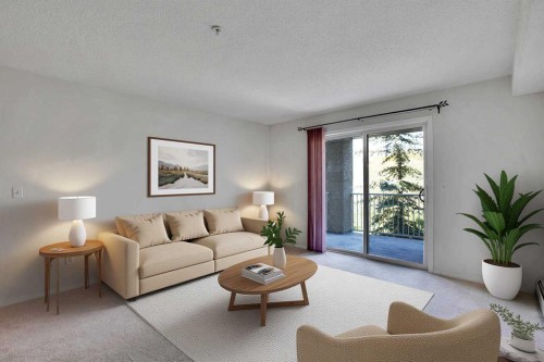 219-4000 Citadel Meadow Point Nw, Calgary, AB - Indoor Photo Showing Living Room