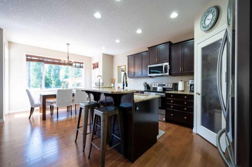 21 Chaparral Valley Court Se, Calgary, AB - Indoor Photo Showing Kitchen With Stainless Steel Kitchen With Upgraded Kitchen