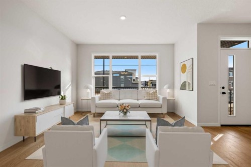 83 Wolf Hollow Rise Se, Calgary, AB - Indoor Photo Showing Living Room
