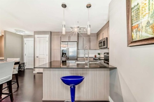 3313-11 Mahogany Row Se, Calgary, AB - Indoor Photo Showing Kitchen With Upgraded Kitchen