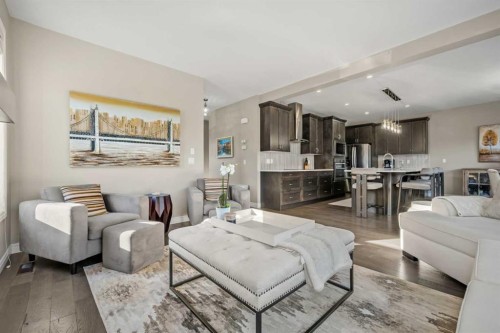 86 Legacy Green Se, Calgary, AB - Indoor Photo Showing Living Room