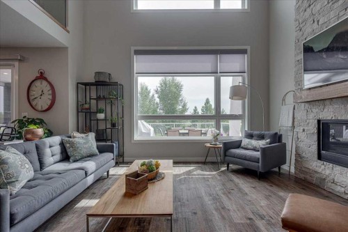 29 Longmire Close, Red Deer, AB - Indoor Photo Showing Living Room With Fireplace