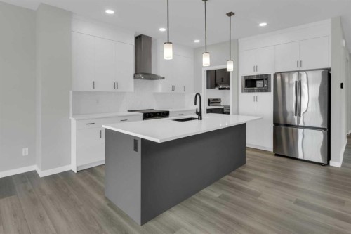 172 Starling Place Nw, Calgary, AB - Indoor Photo Showing Kitchen With Stainless Steel Kitchen With Upgraded Kitchen