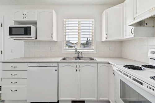 25 Coville Gardens Ne, Calgary, AB - Indoor Photo Showing Kitchen With Double Sink