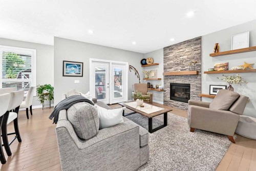 152 Royal Oak Terrace Nw, Calgary, AB - Indoor Photo Showing Living Room With Fireplace