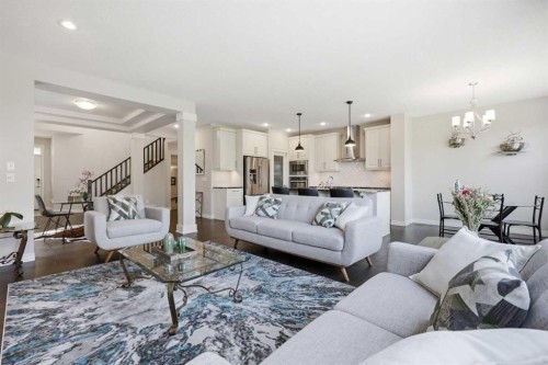 190 Riviera View, Cochrane, AB - Indoor Photo Showing Living Room