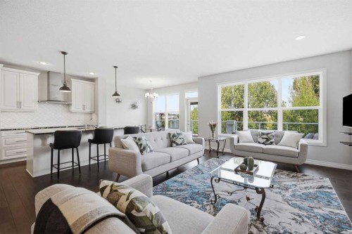 190 Riviera View, Cochrane, AB - Indoor Photo Showing Living Room