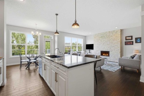 190 Riviera View, Cochrane, AB - Indoor With Fireplace