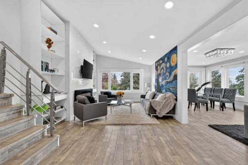 11 Selkirk Drive Sw, Calgary, AB - Indoor With Fireplace
