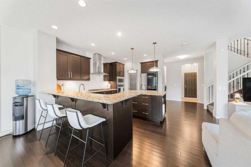 219 Auburn Springs Close Se, Calgary, AB - Indoor Photo Showing Kitchen With Upgraded Kitchen