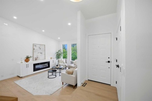 300 Edgehill Drive Nw, Calgary, AB - Indoor With Fireplace