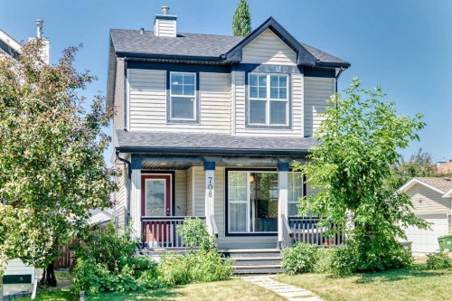 708 Tuscany Drive Nw, Calgary, AB - Outdoor With Deck Patio Veranda With Facade