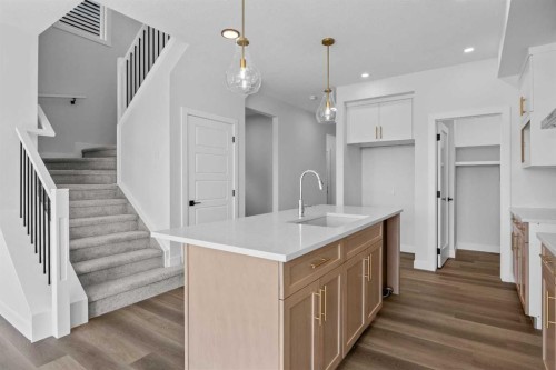 149 Creekside Street Sw, Calgary, AB - Indoor Photo Showing Kitchen With Upgraded Kitchen