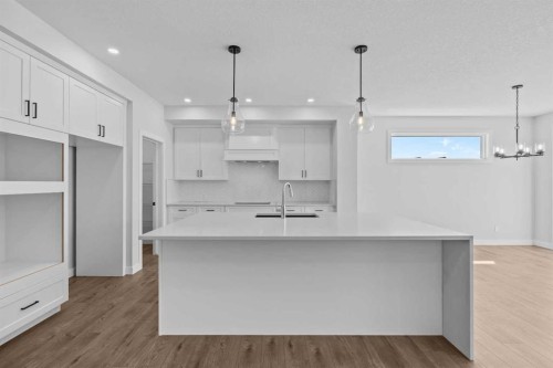 35 Creekside Rise Sw, Calgary, AB - Indoor Photo Showing Kitchen With Upgraded Kitchen
