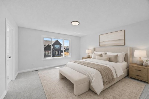 35 Creekside Rise Sw, Calgary, AB - Indoor Photo Showing Bedroom