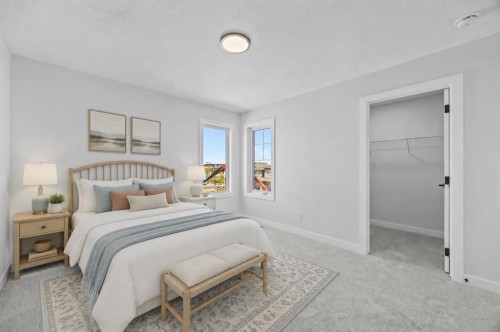 35 Creekside Rise Sw, Calgary, AB - Indoor Photo Showing Bedroom