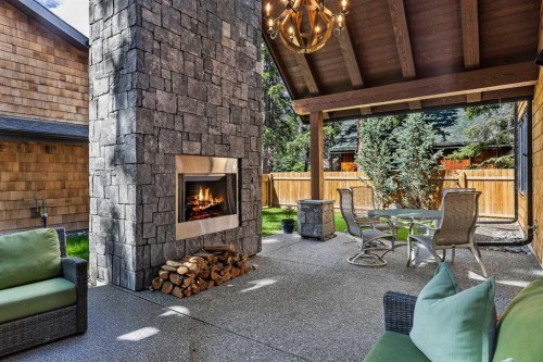 533 3Rd Street, Canmore, AB - Outdoor With Fireplace With Deck Patio Veranda With Exterior