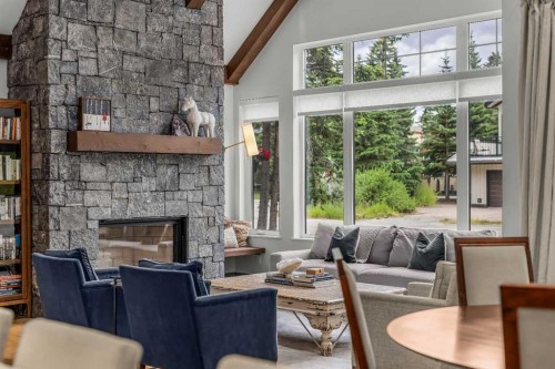 533 3Rd Street, Canmore, AB - Indoor Photo Showing Living Room With Fireplace