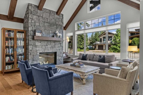 533 3Rd Street, Canmore, AB - Indoor Photo Showing Living Room With Fireplace