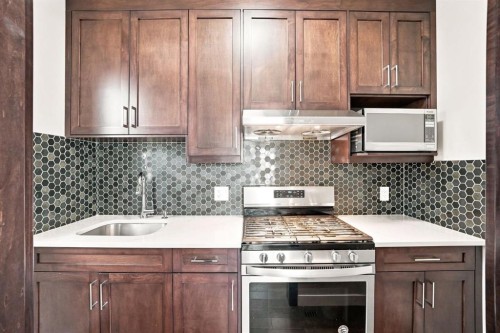 11 Savanna Villas Ne, Calgary, AB - Indoor Photo Showing Kitchen With Upgraded Kitchen
