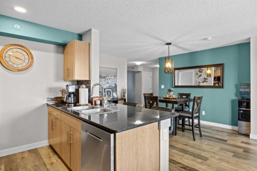 401-7110 80 Avenue Ne, Calgary, AB - Indoor Photo Showing Kitchen With Double Sink