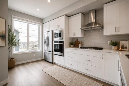 902 Sage Hill Grove Nw, Calgary, AB - Indoor Photo Showing Kitchen With Upgraded Kitchen