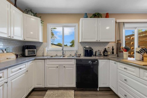 2614 44 Street Se, Calgary, AB - Indoor Photo Showing Kitchen With Double Sink