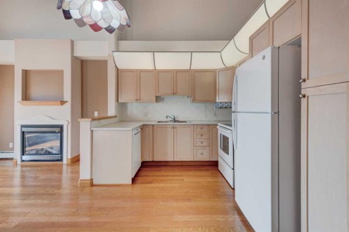 304-728 Country Hills Road Nw, Calgary, AB - Indoor Photo Showing Kitchen With Double Sink