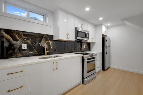 1174 Abbeydale Drive Ne, Calgary, AB - Indoor Photo Showing Kitchen With Upgraded Kitchen