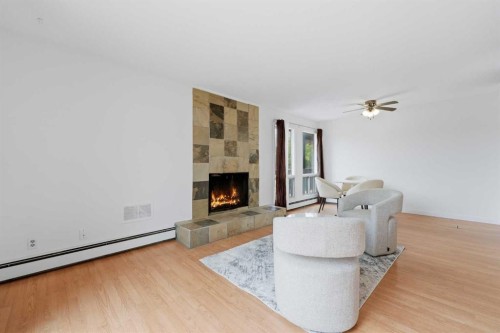 306-2611 15A Street Sw, Calgary, AB - Indoor Photo Showing Living Room With Fireplace