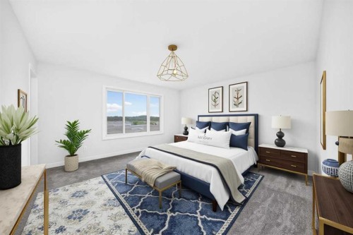 199 Langwell Common Se, Airdrie, AB - Indoor Photo Showing Bedroom