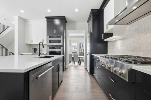 74 Alpine Gardens Sw, Calgary, AB - Indoor Photo Showing Kitchen With Stainless Steel Kitchen With Upgraded Kitchen