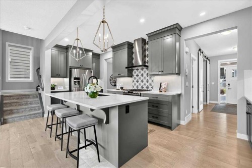 137 Cranbrook Cove Se, Calgary, AB - Indoor Photo Showing Kitchen With Upgraded Kitchen