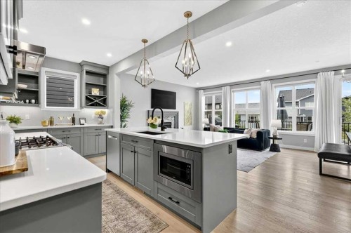 137 Cranbrook Cove Se, Calgary, AB - Indoor Photo Showing Kitchen With Upgraded Kitchen