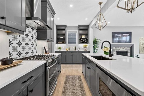 137 Cranbrook Cove Se, Calgary, AB - Indoor Photo Showing Kitchen With Upgraded Kitchen